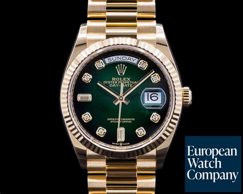 rolex green ombre dial|rolex green dial day date.